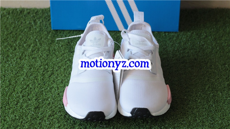 Real Boost Adidas NMD R1 White Pink GS